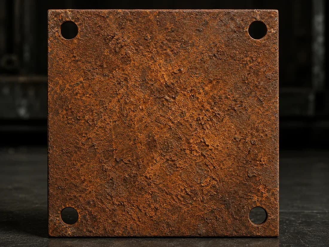 Rusty metal surface before cleaning